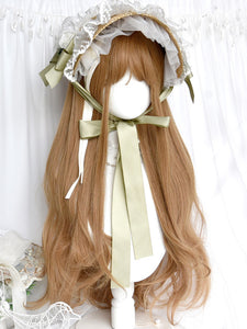 Pastoral Style Lolita Wig Long Heat-resistant Fiber Coffee Brown Lolita Accessories