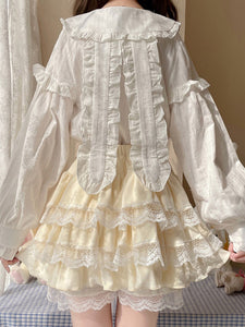 ROCOCO Style Lolita Blouses Ruffles Long Sleeves Lolita Top Blouse White Lolita Shirt