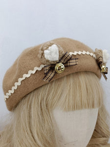 ROCOCO Style Lolita Hat Ruffles Bows Accessory Polyester Mahogany Lolita Accessories