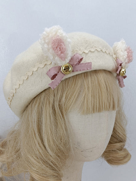 ROCOCO Style Lolita Hat Ruffles Bows Accessory Polyester Mahogany Lolita Accessories