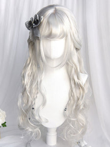 ROCOCO Style Lolita Wig Long Heat-resistant Fiber Gray Lolita Accessories