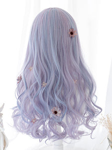 ROCOCO Style Lolita Wig Long Tousled Heat-resistant Fiber Lavender Lolita Accessories