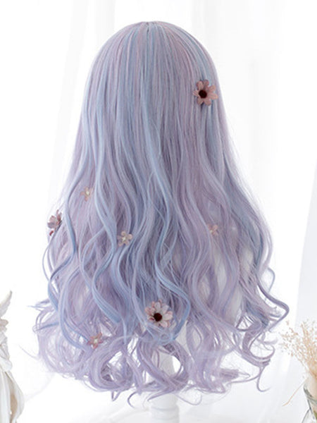 ROCOCO Style Lolita Wig Long Tousled Heat-resistant Fiber Lavender Lolita Accessories