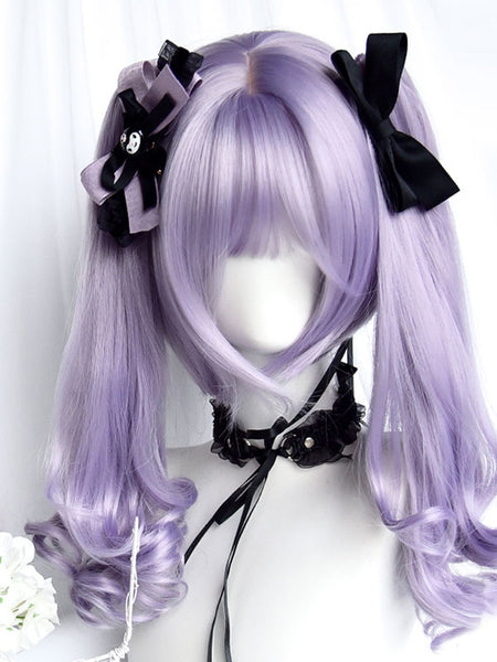 ROCOCO Style Lolita Wigs Purple Long Heat-resistant Fiber Lolita Accessories