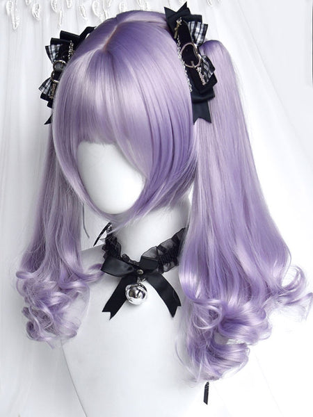 ROCOCO Style Lolita Wigs Purple Long Heat-resistant Fiber Lolita Accessories