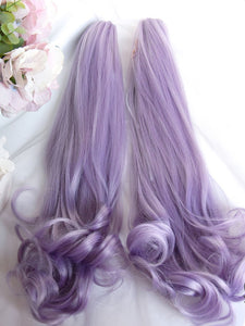 ROCOCO Style Lolita Wigs Purple Long Heat-resistant Fiber Lolita Accessories