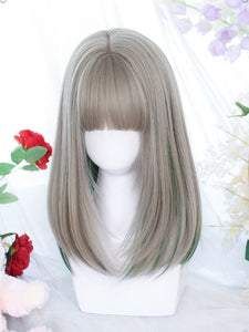 ROCOCO Style Lolita Wigs Short Heat-resistant Fiber Light Gray Lolita Accessories