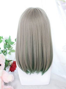 ROCOCO Style Lolita Wigs Short Heat-resistant Fiber Light Gray Lolita Accessories