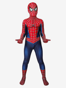 Red Jumpsuit Lycra Spandex Catsuits Zentai Spiderman Kids Cosplay Costumes