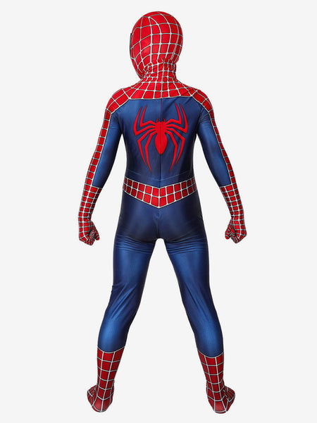 Red Jumpsuit Lycra Spandex Catsuits Zentai Spiderman Kids Cosplay Costumes