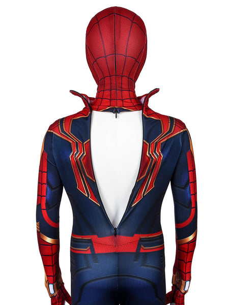 Spider-Man Homecoming Iron Spider Kids Cosplay Red Lycra Spandex Marvel Comics Cosplay Costumes