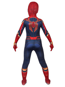 Spider-Man Homecoming Iron Spider Kids Cosplay Red Lycra Spandex Marvel Comics Cosplay Costumes