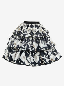 Steampunk Lolita SK Jacquard Black Lolita Skirts