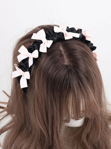 Sweet Lolita Accessories Black Bows Polyester Headwear Miscellaneous