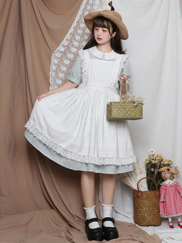 Sweet Lolita Accessories White Ruffles Apron Miscellaneous