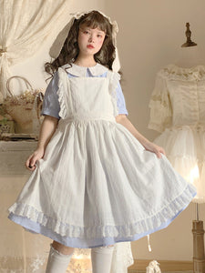 Sweet Lolita Accessories White Ruffles Apron Miscellaneous