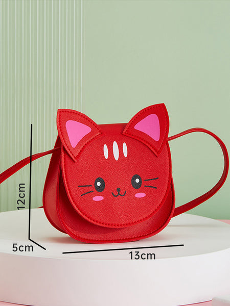 Sweet Lolita Bag Red PU Leather Cat PU Leather Cross-body Bag Lolita Accessories