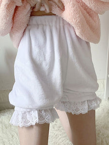 Sweet Lolita Bloomers White Ruffles Loose Lolita Shorts