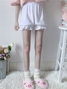 Sweet Lolita Bloomers White Ruffles Loose Lolita Shorts