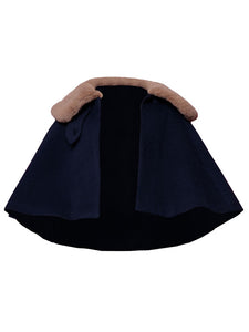 Sweet Lolita Cape Dark Navy Polyester Spring Lolita Outwears