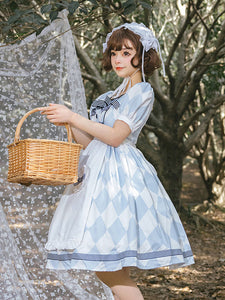 Sweet Lolita Dress Alice Polyester Short Sleeves Dress