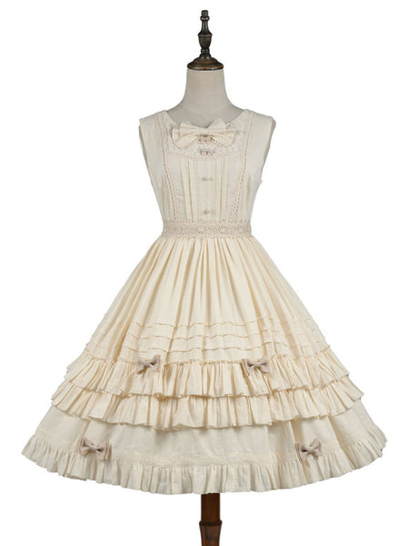 Sweet Lolita Dress Jacquard Sleeveless Dress