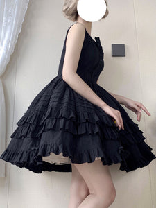 Sweet Lolita Dress Jacquard Sleeveless Dress