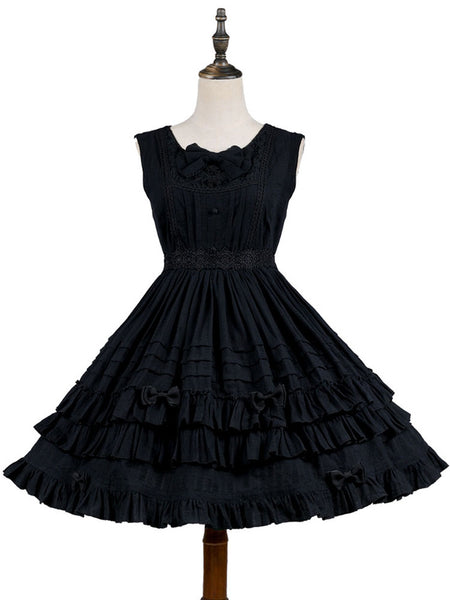 Sweet Lolita Dress Jacquard Sleeveless Dress