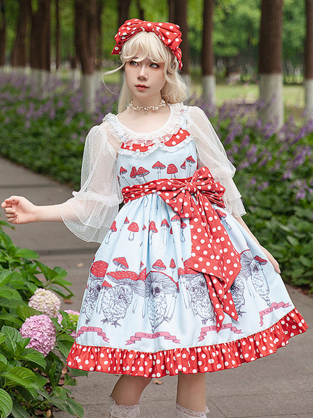 Sweet Lolita Dress Polyester Bows Bowknot Sweet Lolita Dress