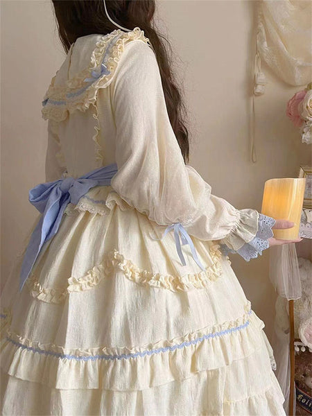 Sweet Lolita Dress Polyester Long Sleeves Dress