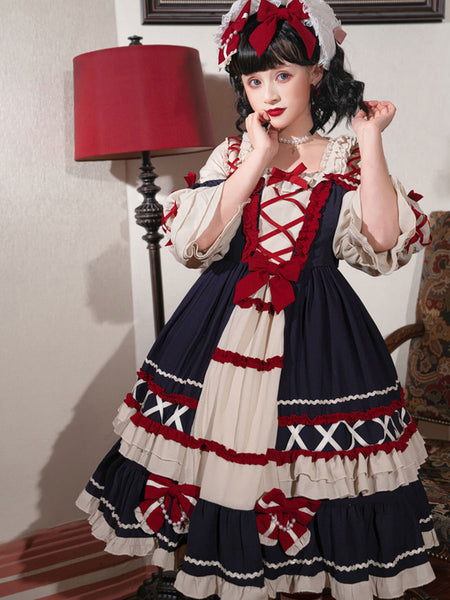 Sweet Lolita Dress Polyester Long Sleeves Dress Lolita Dress