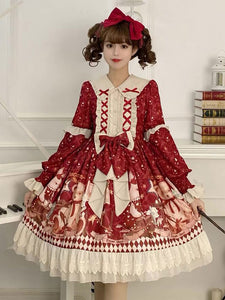 Sweet Lolita Dress Polyester Long Sleeves Dress Lolita Dress