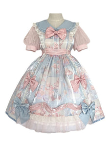 Sweet Lolita Dress Polyester Short Sleeves Dress