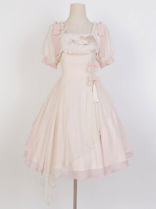 Sweet Lolita Dress Polyester Short Sleeves Dress