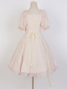 Sweet Lolita Dress Polyester Short Sleeves Dress