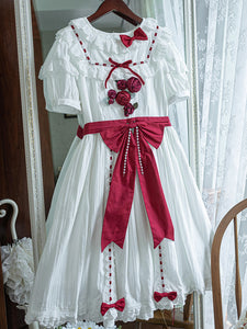 Sweet Lolita Dress Polyester Short Sleeves Dress Lolita Dress