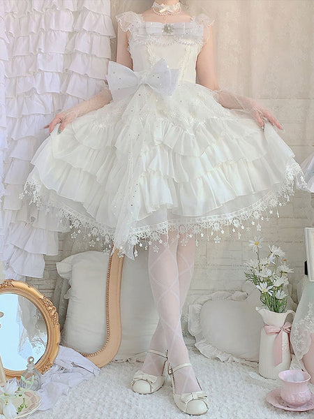 Sweet Lolita Dress Polyester Sleeveless Dress