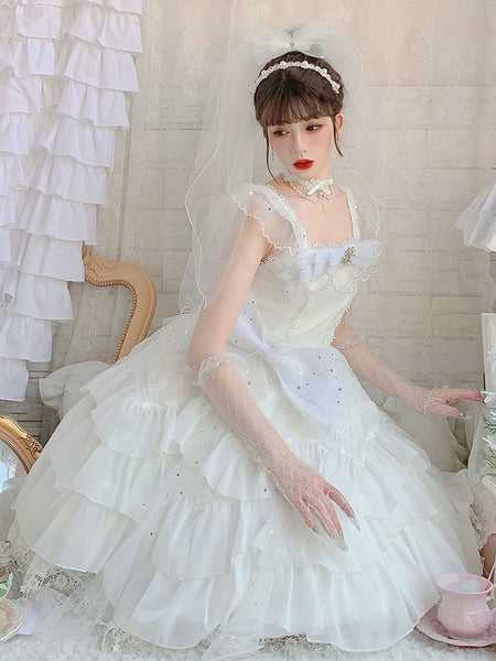 Sweet Lolita Dress Polyester Sleeveless Dress