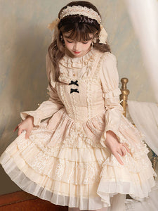 Sweet Lolita Dress Polyester Sleeveless Jumper Dress