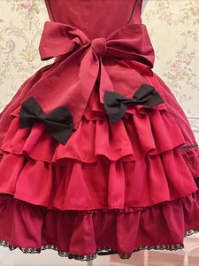 Sweet Lolita Dress Polyester Sleeveless Jumper Ruffled Sweet Lolita Dress