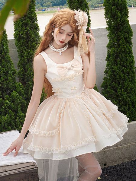 Sweet Lolita Dress Polyester Sleeveless Jumper Sweet Lolita Dress