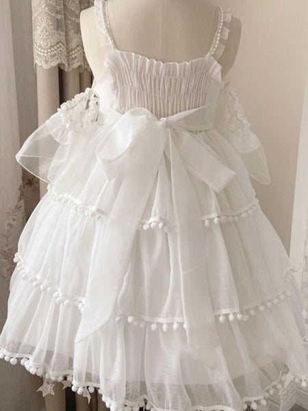 Sweet Lolita Dress Polyester Sleeveless Sweet Jumper Lolita Dress