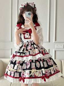 Sweet Lolita Dress Polyester Sleeveless Sweet Jumper Lolita Dress