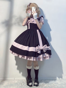 Sweet Lolita Dress Polyester Sleeveless Sweet Jumper Lolita Dress