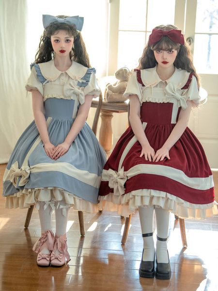 Sweet Lolita Dress Polyester Sleeveless Sweet Jumper Lolita Dress