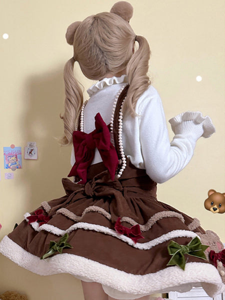 Sweet Lolita Dress Polyester Sleeveless Sweet Jumper Lolita Dress