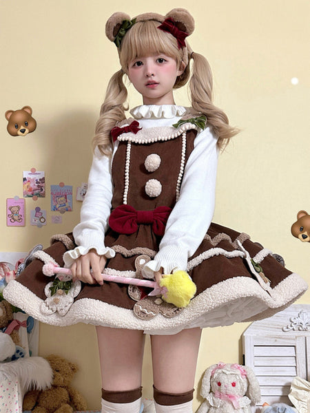 Sweet Lolita Dress Polyester Sleeveless Sweet Jumper Lolita Dress