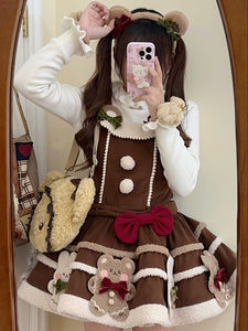 Sweet Lolita Dress Polyester Sleeveless Sweet Jumper Lolita Dress