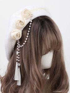 Sweet Lolita Hat Flowers Accessory White Lolita Accessories