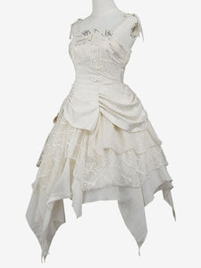 Sweet Lolita JSK Dress Ecru White Lolita Jumper Skirts